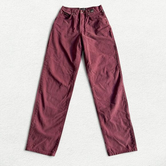 Vintage Versace Jeans Couture Burgundy Denim Pants - Picture 1 of 8